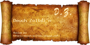 Deuch Zoltán névjegykártya
